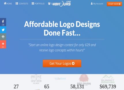 Homepage - 48 Hours Logo Review