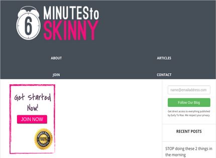 Homepage - 6 Minutes To Skinny Review
