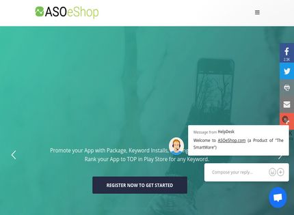 Homepage - ASO eShop Review