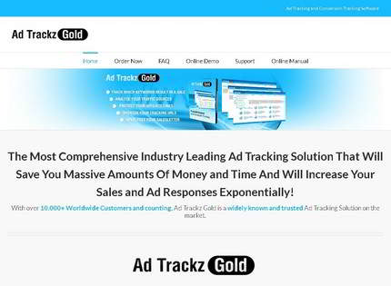 Homepage - Ad Trackz Gold Review