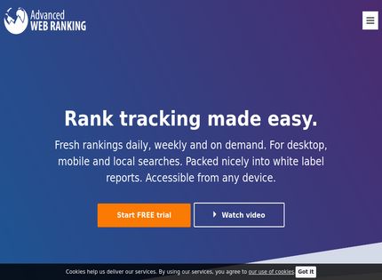 Homepage - Advanced Web Ranking Review