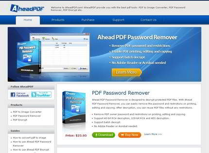 Homepage - Ahead PDF Password Remover Review