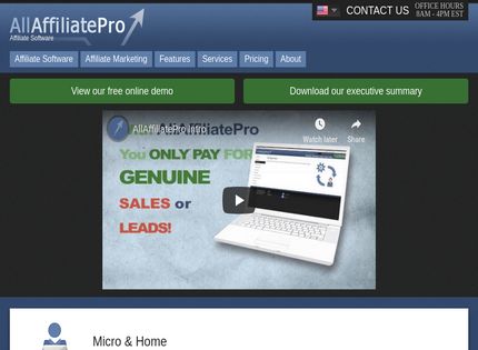 Homepage - AllAffiliatePro Review