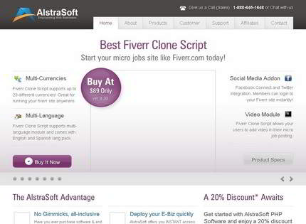 Homepage - AlstraSoft Template Seller Pro Review
