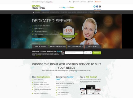 Homepage - BanaHosting.com Review