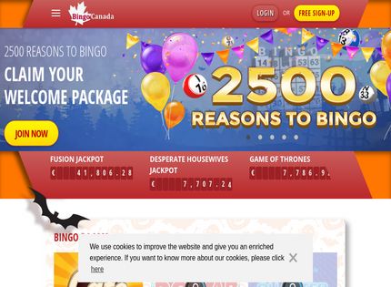 Homepage - BingoCanada.com Review