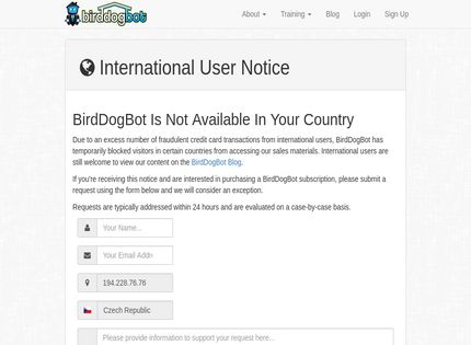 Homepage - Bird Dog Bot Review