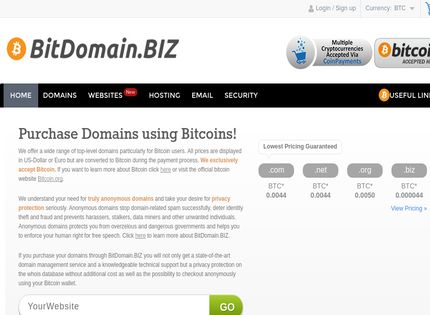 Homepage - BitDomain Review