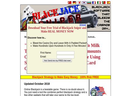 Homepage - Blackjack Sniper Review