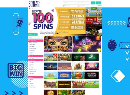 Homepage - Bonzo Spins Review