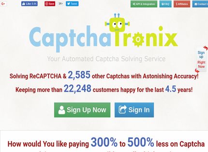 Homepage - Captcha Tronix Review