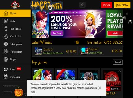 Homepage - Casino Moons Review