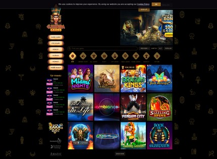 Homepage - Cleopatra Casino Review
