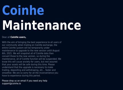 Homepage - Coinhe Review