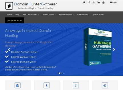 Homepage - Domain Hunter Gatherer Review