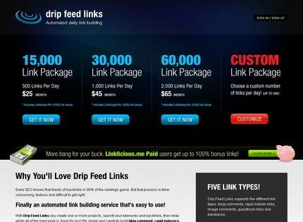 Homepage - Drip Feed Links Review