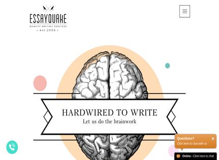 Homepage - EssayQuake Review