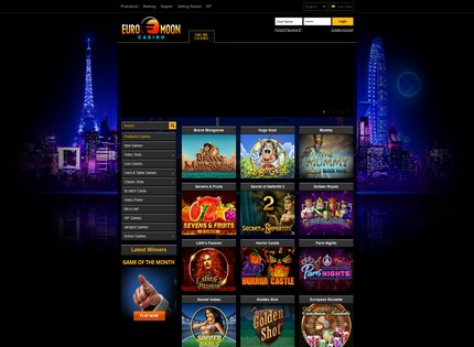 Homepage - Euromoon Casino Review