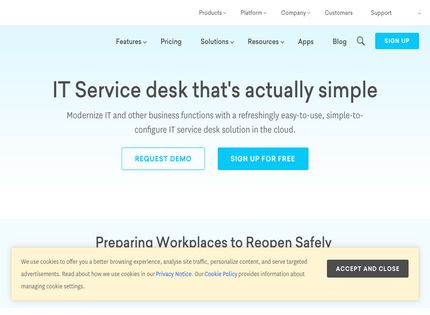Homepage - Freshservice Review