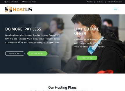 Homepage - HostUs Review