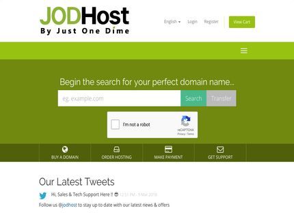 Homepage - JodHost Review