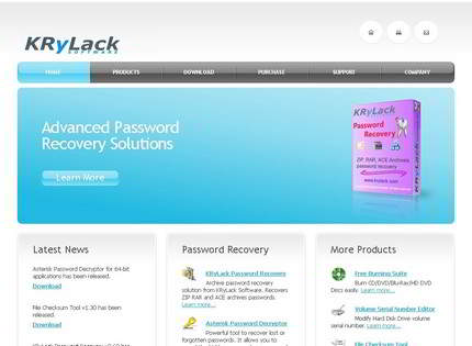 Homepage - KRyLack ZIP Password Recovery Review