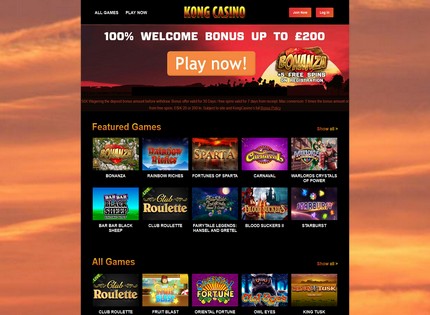 Homepage - Kong Casino Review