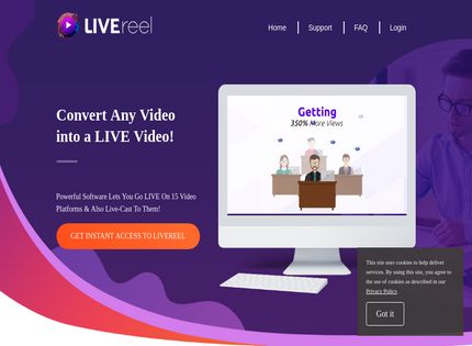 Homepage - LIVEreel Review