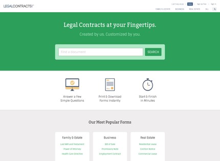 Homepage - LegalContracts.com Review