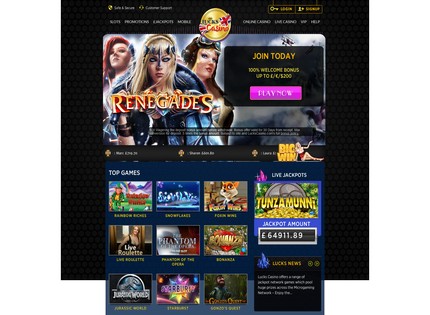 Homepage - Lucks Casino Review
