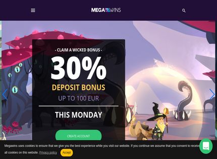 Homepage - MegaWins Review