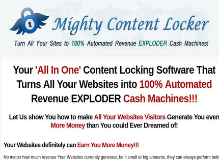 Homepage - Mighty Content Locker Review