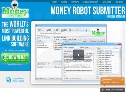 Homepage - Money Robot Submitter Review