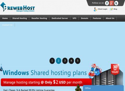Homepage - PrewebHost Review