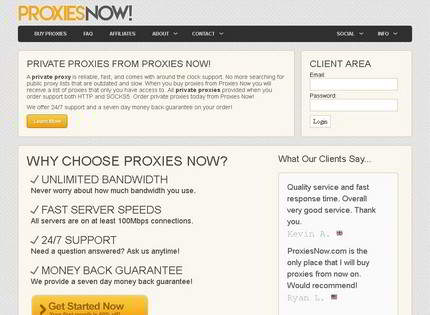 Homepage - ProxiesNow Review