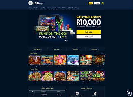 Homepage - Punt Casino Review