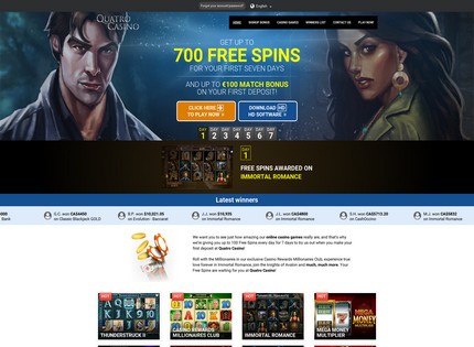 Homepage - Quatro Casino Review