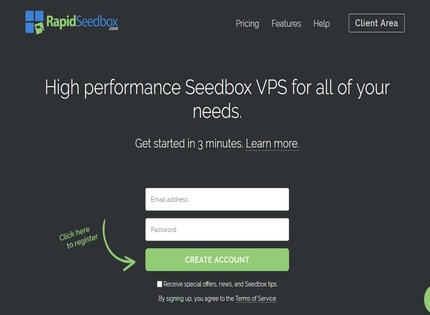 Homepage - RapidSeedbox Review