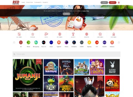 Homepage - Red Pingwin Casino Review