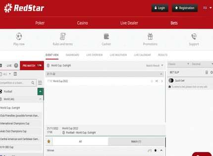 Homepage - RedStarBets.eu Review