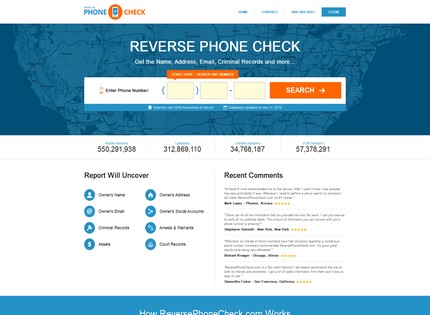 Homepage - Reverse Phone Check Review