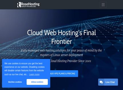 Homepage - RoseHosting Review