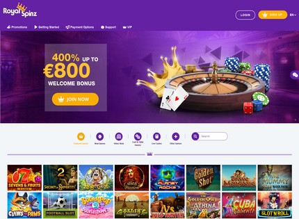 Homepage - Royal Spinz Casino Review