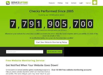Homepage - Service Uptime Review