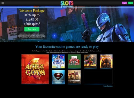 Homepage - Slots Heaven Review