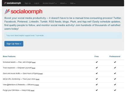 Homepage - SocialOomph Review