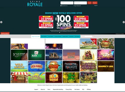 Homepage - Spin Royale Casino Review