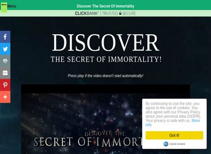 Homepage - The Immortality Secret Review