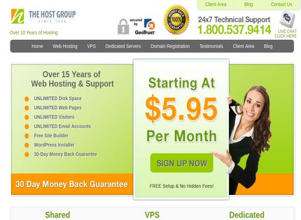 Homepage - TheHostGroup Review