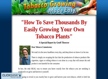 Homepage - Tobacco Growing Made Easy Review